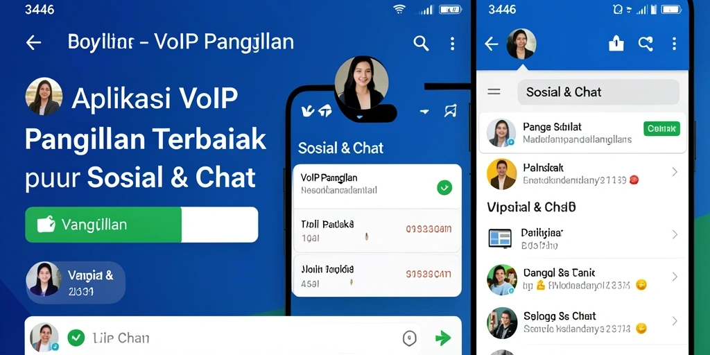 Antarmuka pengguna yang sederhana dan intuitif untuk VoIP Panggilan.