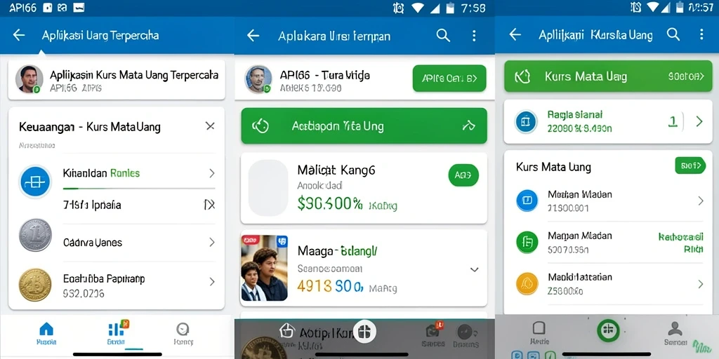 Antarmuka aplikasi API66 yang menampilkan data kurs mata uang terbaru.