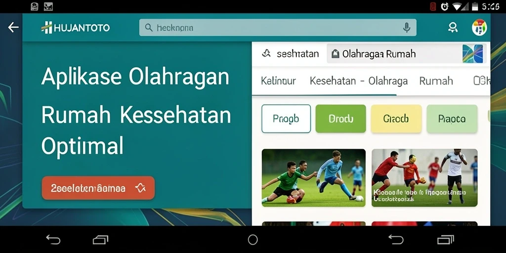 Antarmuka aplikasi HUJANTOTO untuk latihan olahraga rumah yang intuitif.
