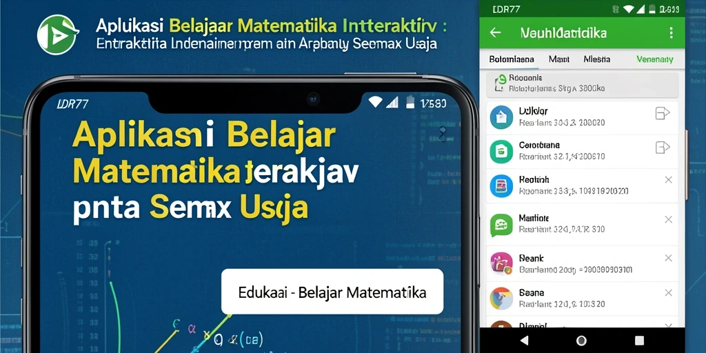 Antarmuka interaktif aplikasi Belajar Matematika IDR77.