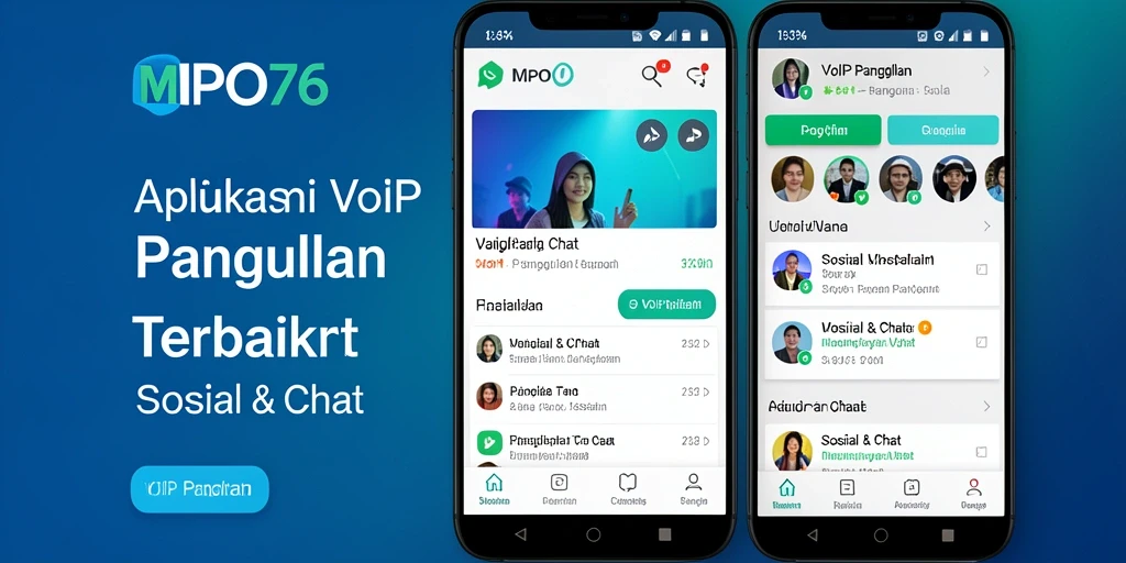Tampilan antarmuka MPO76 untuk VoIP Panggilan yang modern dan intuitif.