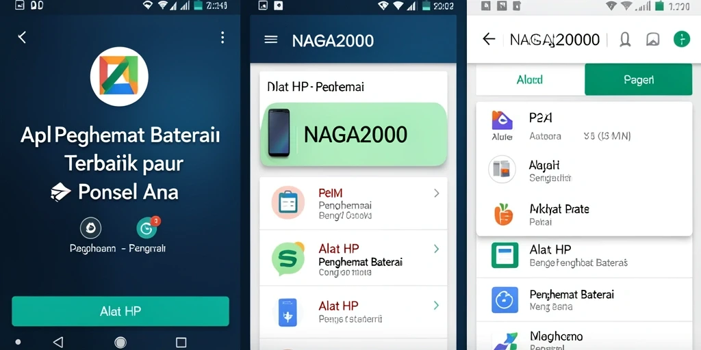 Antarmuka pengguna aplikasi NAGA2000 yang sederhana dan fungsional.