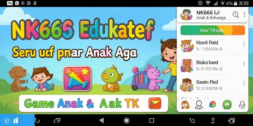 Antarmuka menarik untuk permainan edukatif anak.