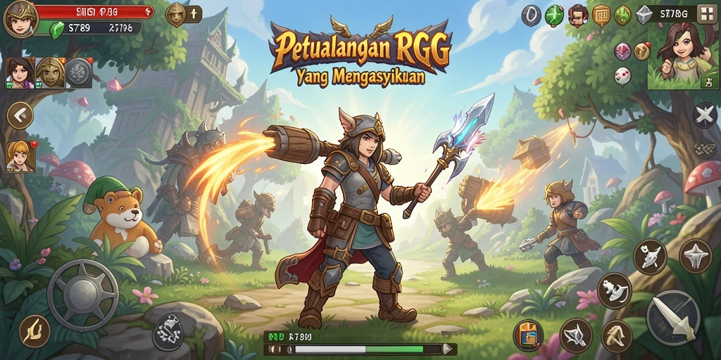 Antarmuka game RPG ST789 yang menarik dan interaktif.