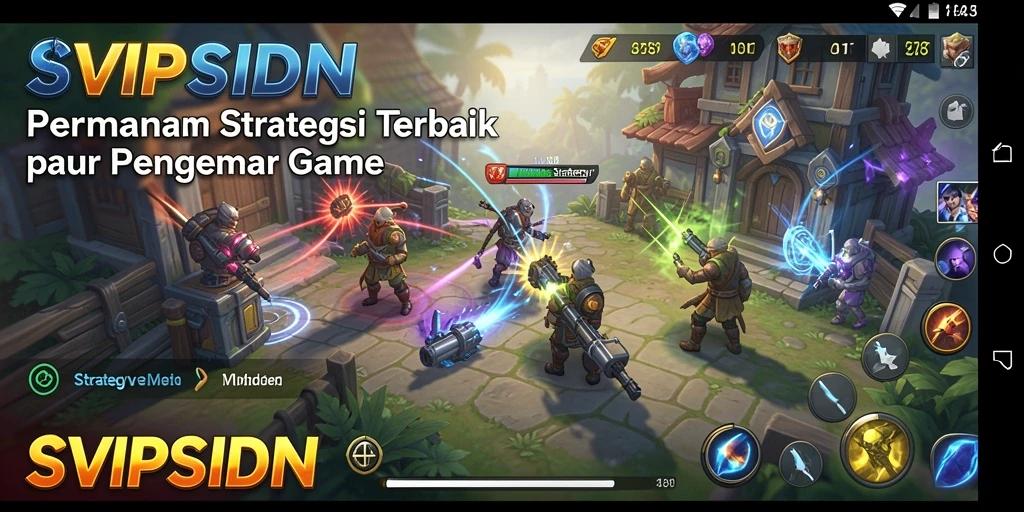Antarmuka menarik dari game strategi SVIPSIDN dengan fitur lengkap.